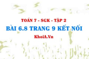 Bài 6.8 trang 9 Toán 7 Kết nối tri thức Tập 2